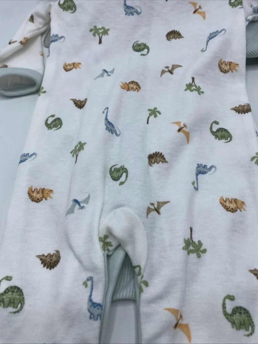 Le Top Bebe Dinosaur Bodysuit Pant Bib Outfit 3PC Set 0-3 Months Cute A Saurus